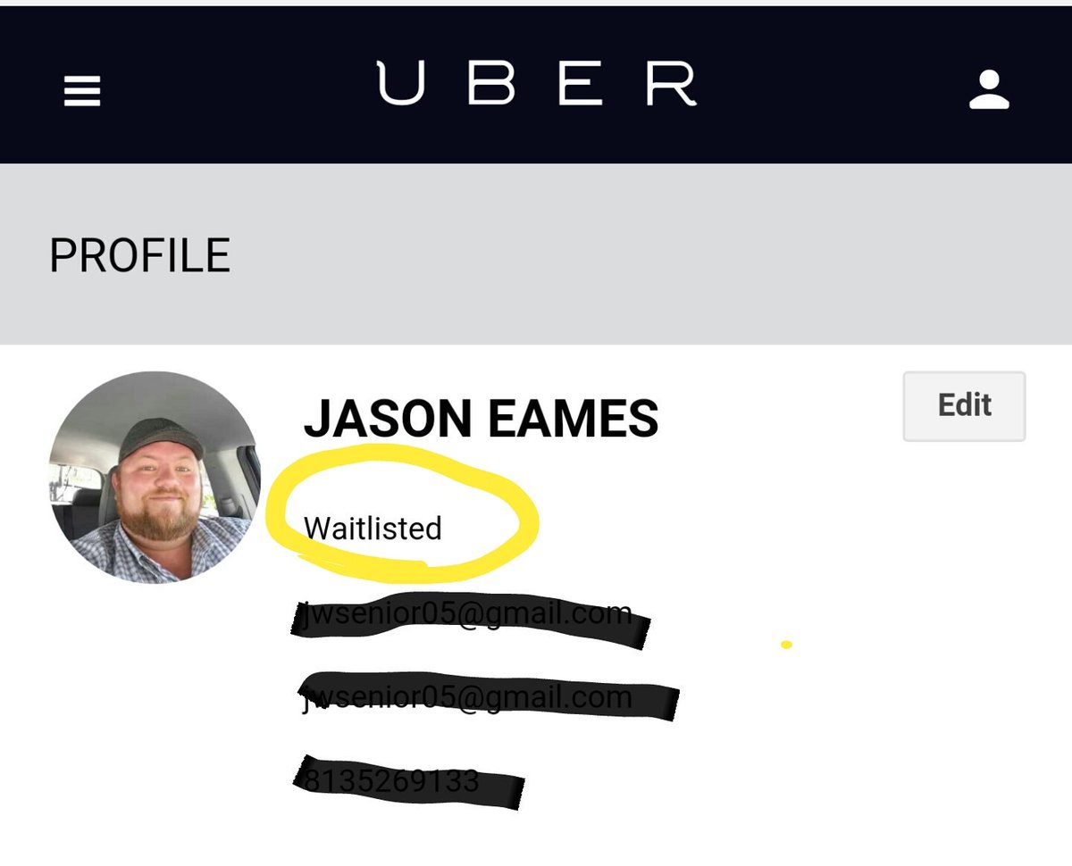 uber driver waitlisted
