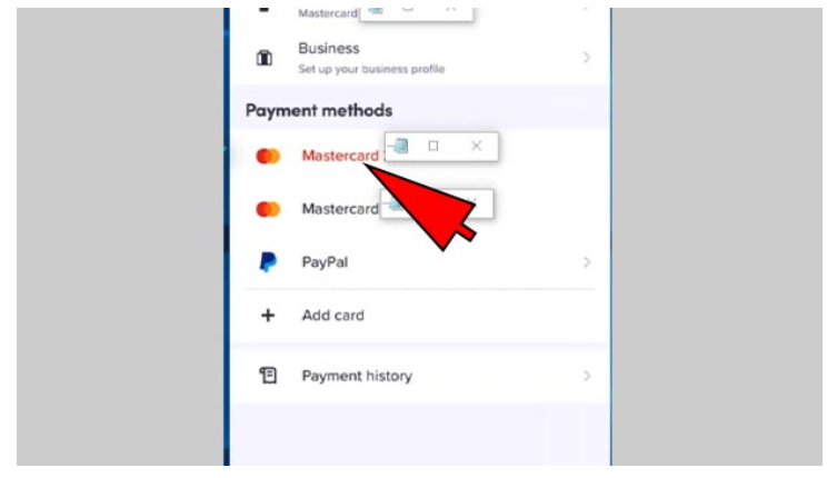 how to delete credit card on lyft