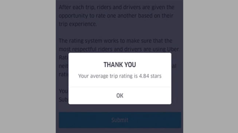 view your uber rating